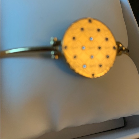 MK Gold Tone Heritage Monogram Disk Crystals NIB - Picture 2 of 10